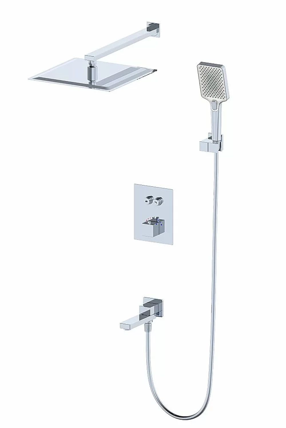 Душевая система с термостатом встраиваемая WONZON & WOGHAND WW-88929003-CR хром