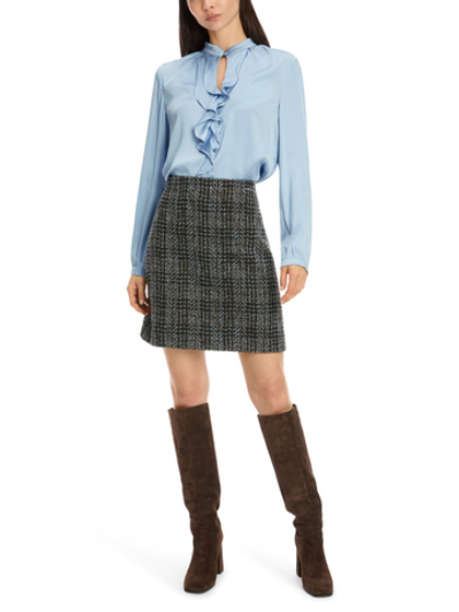 Marc Cain Блуза из шелка с рюшами