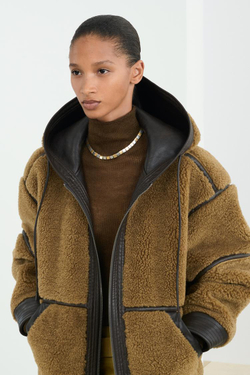 ZARA ВОДОЛАЗКА С ВОРОТНИКОМ-СТОЙКА, ТЕМНЫЙ ХАКИ