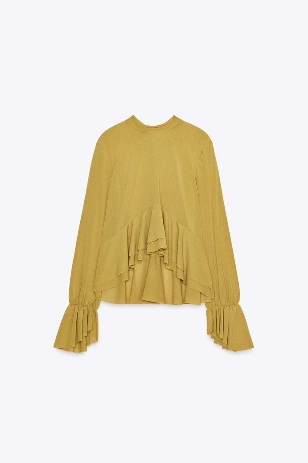 ZARA ЛЕГКИЙ ТОП, ОЛИВКОВЫЙ