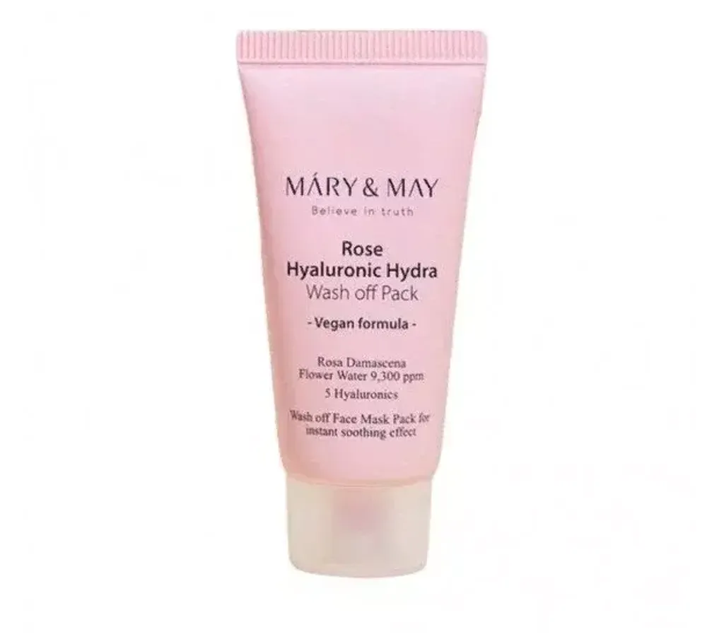 Маска глиняная с экстрактом розы и гиалуроновой кислотой MARY&amp;MAY Rose Hyaluronic Hydra Glow Wash Of