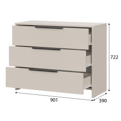 Комод 3 ящика Камелия 1, Меланж