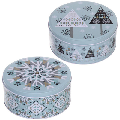 Банка жестяная «Снежинка» 2000мл 19,7*9см