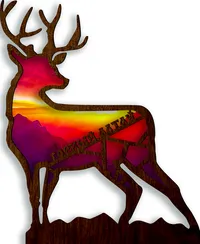 Поле Олень Закат