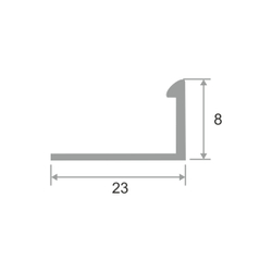 Латунный браш полированный профиль ЛПО-Г8 2700 мм
