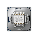 ARTGALLERY 2-клавишный ВЫКЛЮЧАТЕЛЬ ДЛЯ ЖАЛЮЗИ, 2х сх.4, 10А, механизм, быстрозажим. клем., АКВАМАРИН