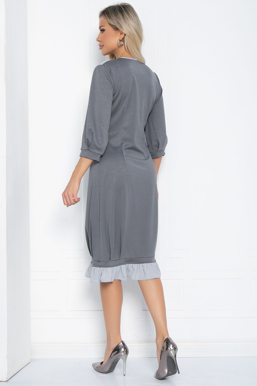 Платье Бостон (серое) П12507-10 LT Collection