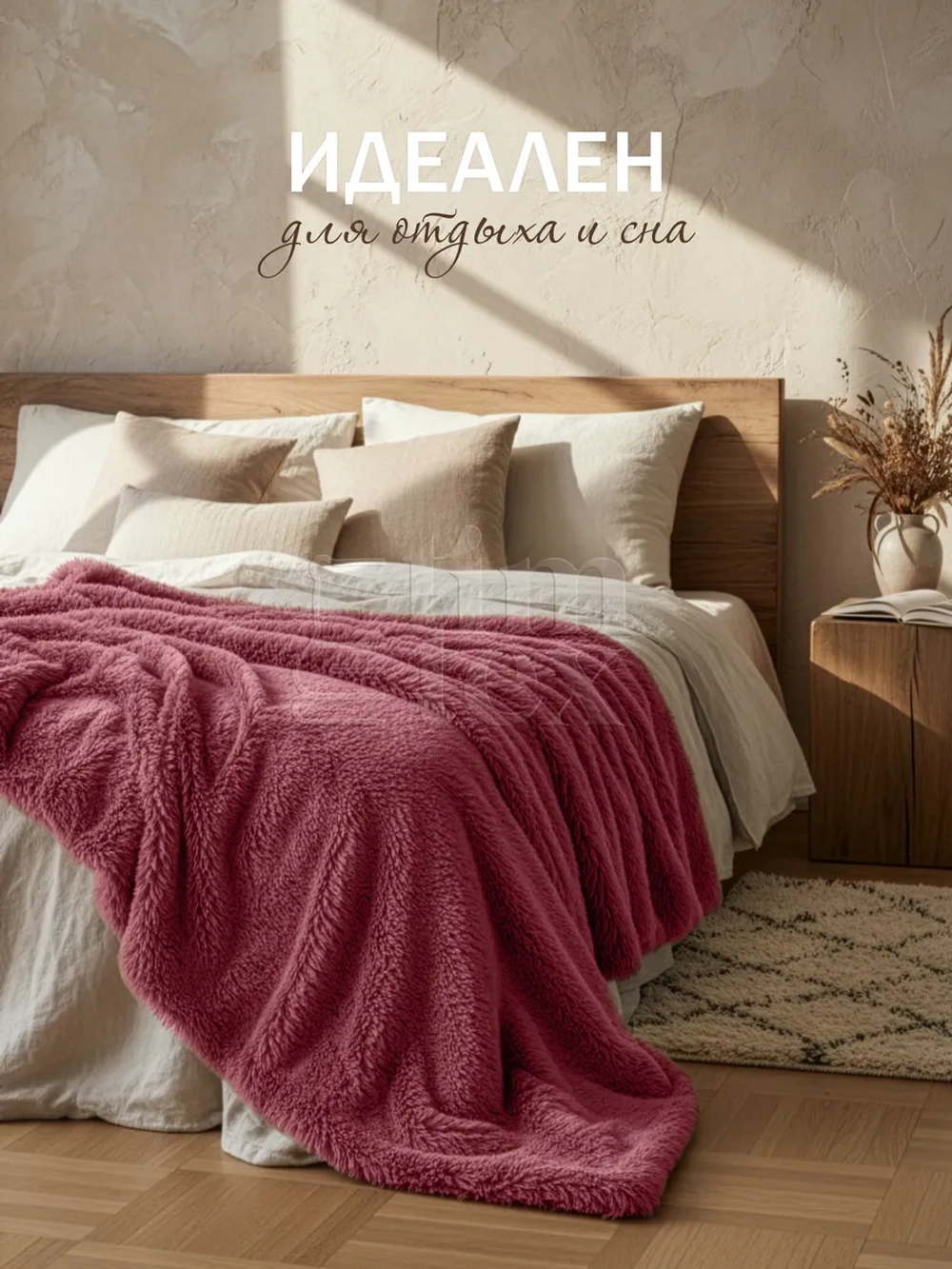 Плед Искусственный Мех 160х220 пушистый