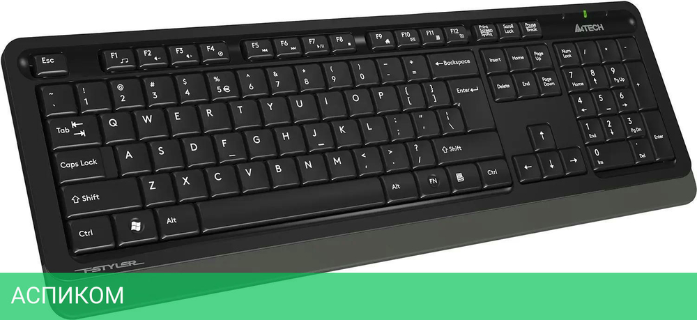 Набор периферии A4Tech Fstyler FG1010 Grey черный/серый