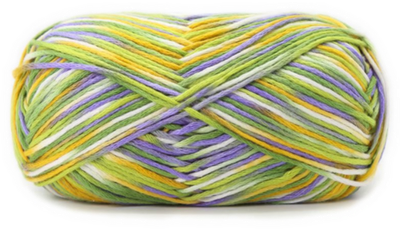 Пряжа для вязания Вискоза 70% Хлопок 30% Меланжевая Разноцветная
