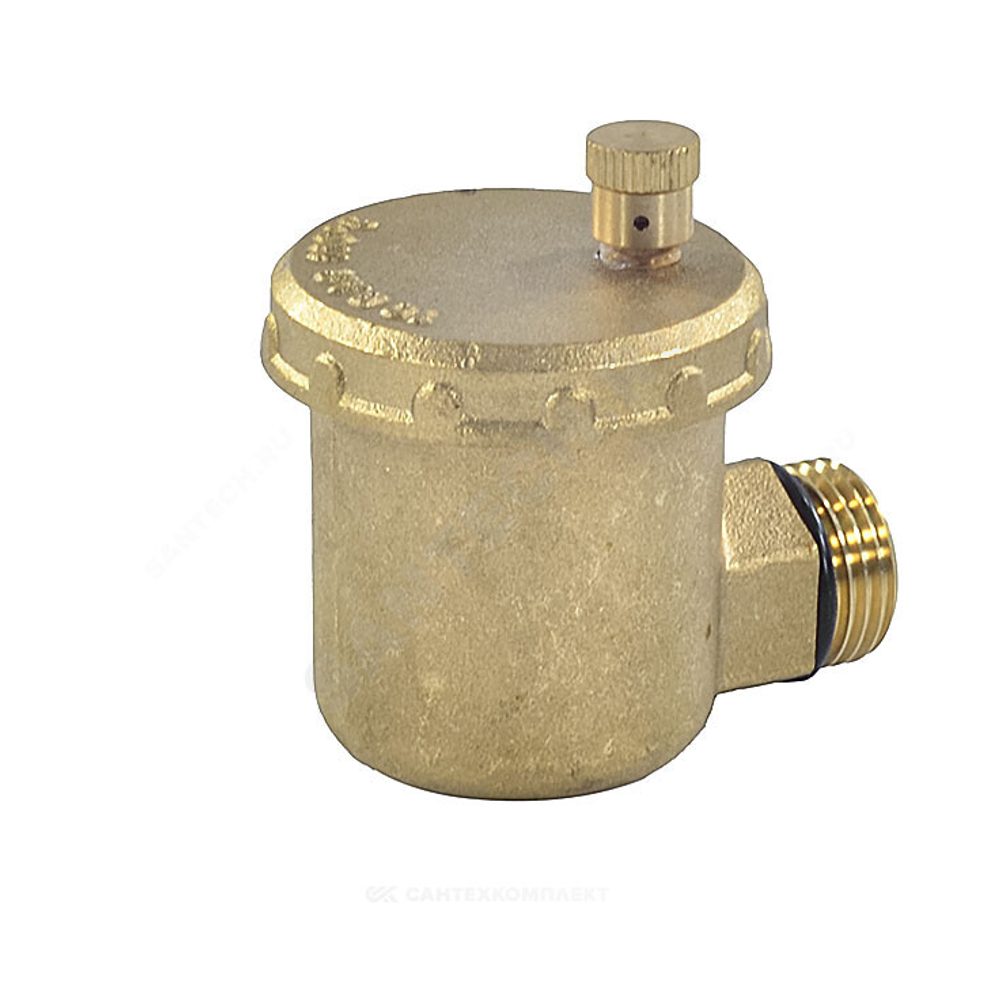 Воздухоотводчик автоматический латунь 5004 Ду 15 Ру10 G1/2" НР угловой Aquasfera 5004-01 .