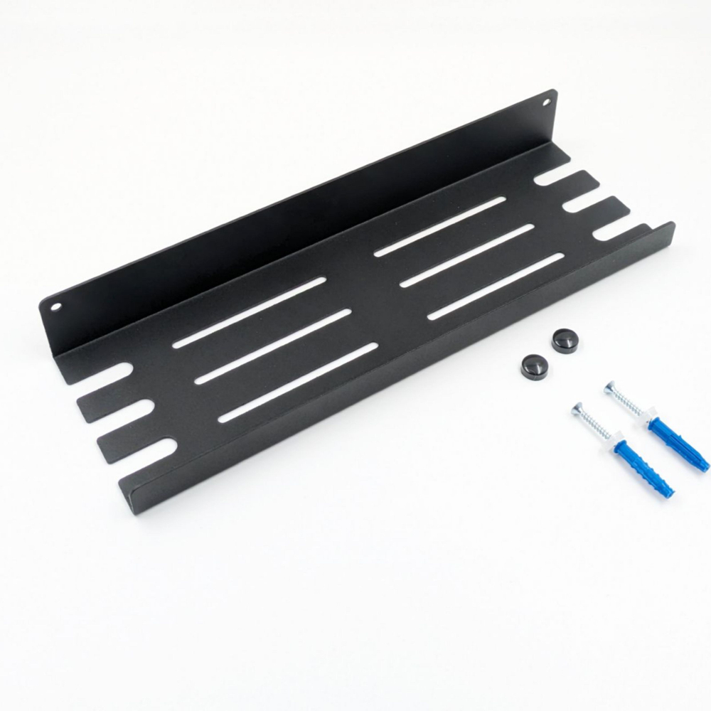 MetaDec Holes Полка настенная прямая, 30см черная, 1шт
