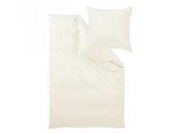 Постельное белье 2 спальное евро Curt Bauer Uni Mako Satin 2219 шампань