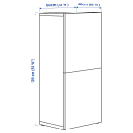 Шкаф с дверцами - BESTÅ/  BESTА IKEA/ БЕСТА/БЕСТО ИКЕА, 129х60 см, серый