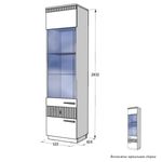 Ольга-3 Шкаф-витрина (пенал) на цоколе