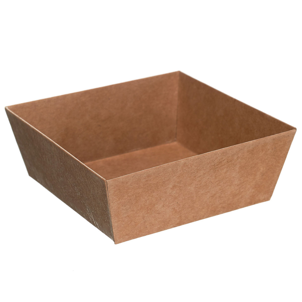 Контейнер бумажный Ant Box Kraft с крышкой 250 мл 8 - 8 (80x80x68) 1/1000