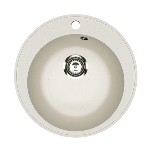 Мойкa ML-GMU01 УЛЬТРА круглая, белый камень, 475 мм (глуб. чаши 170)