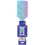 Расческа массажная прямоугольная форма «КОЛЛЕКЦИЯ ИМАНИ - СИЦИЛИЯ», принт золотые короны, 22*7см (Блистер Ultramarin и пакет)