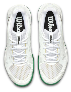 Детские теннисные кроссовки Wilson Rush Pro Jr - white/white/bosphorus