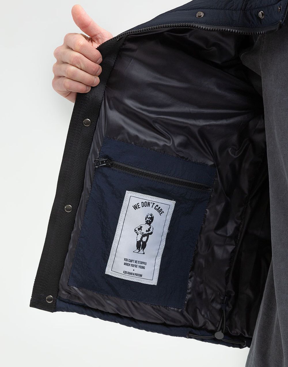 Куртка We Don’t Care Short Puffer Jacket Navy