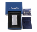 Зажигалка Caseti сигарная турбо, серебристая, с гильотиной CA285-4