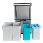 Ведро для раздельного сбора мусора сенсорное, 4 емкости, Foodatlas JAH-8888, 40л (9+9+11+11)