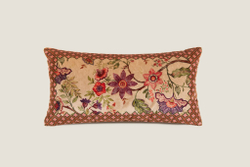 Подушка декоративная 30х60 Frati Home Floral Beige бежевый с красным