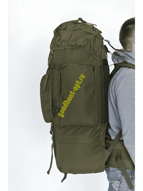 Тактический военный походный каркасный рюкзак 100 л Олива