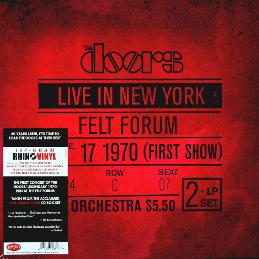 The Doors / Live In New York (Sat. Eve. Jan. 17 1970 First Show)(2LP)