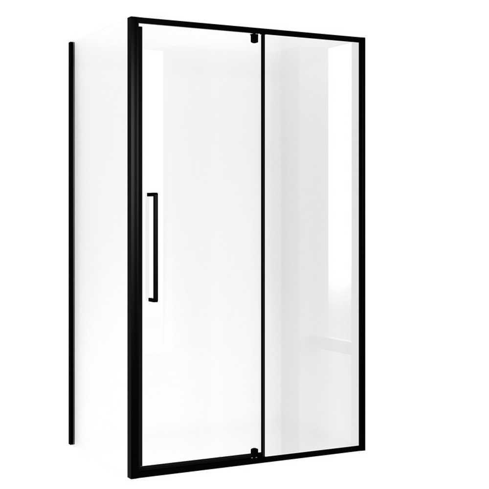 Душевое ограждение Niagara Nova NG-85-12AB-A80B-34 (120х80х195) прямоугольник,черный матовый,дверь распашная,стекло прозрачное,2 места
