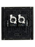 FORTE&PIANO Розетка компьютерная двойная RJ45 кат.5E FP533 сталь IEK