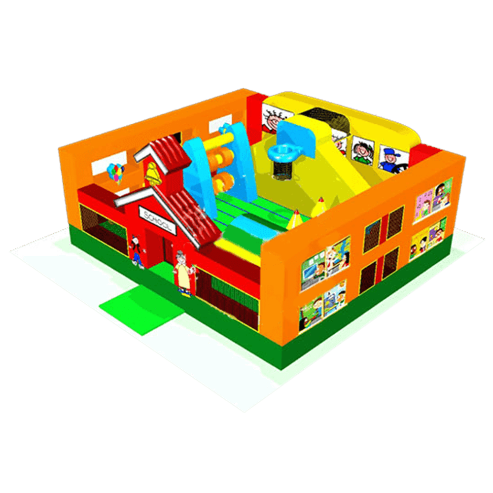 Надувной батут "Школьный автобус"