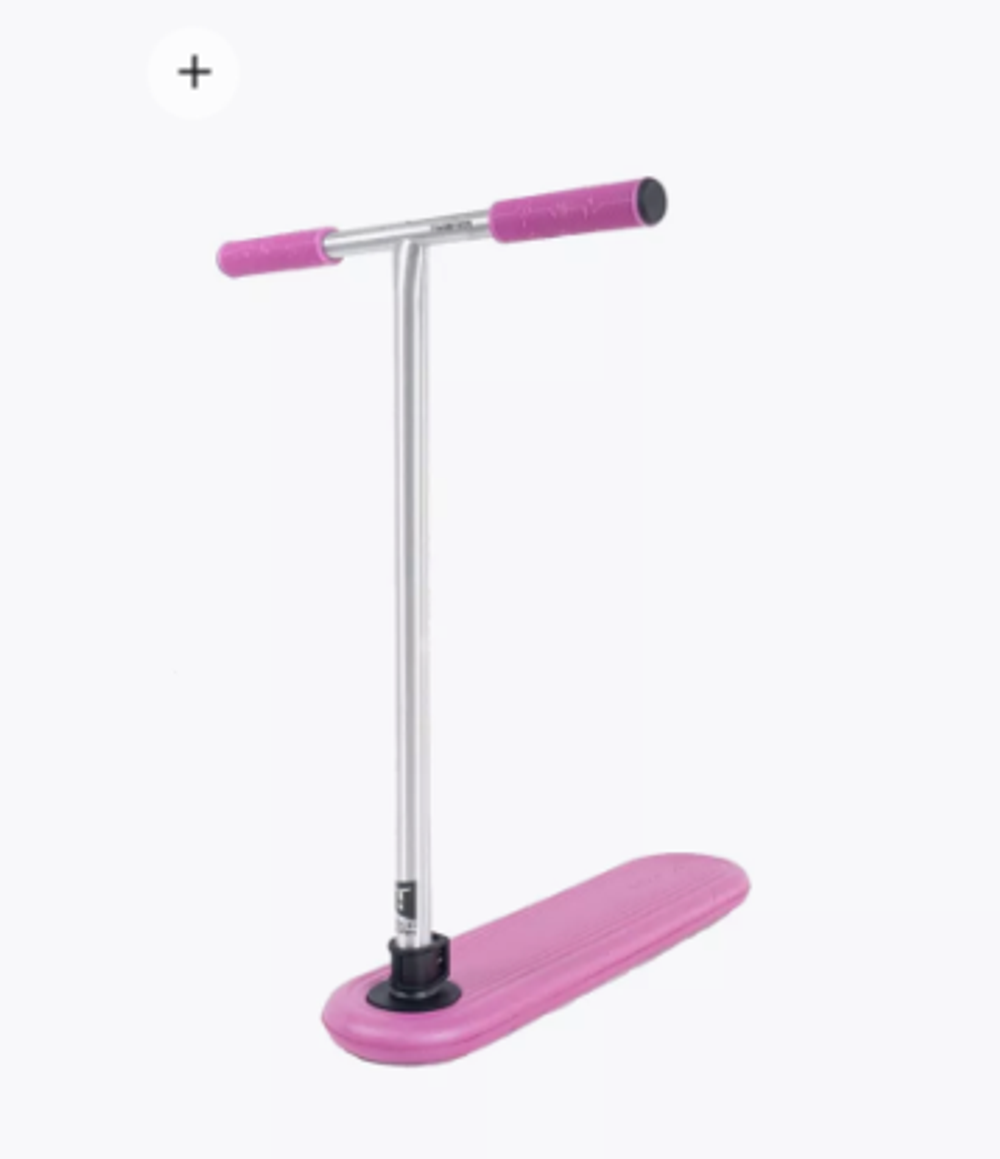 Самокат батутный Tech Team Twister, Purple (дека 63,5*16,5 см, руль 50*71 см, хомут 2-х болт. ал., I