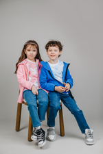 Толстовка флисовая "Дино" синий