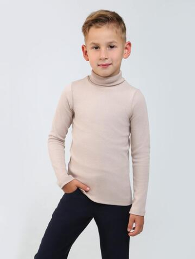Водолазка для мальчиков "Школа-7" бежевый, р.140 (Ивашка)
