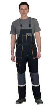 Полукомбинезон "Сириус-Родос" (черный/т.серый)