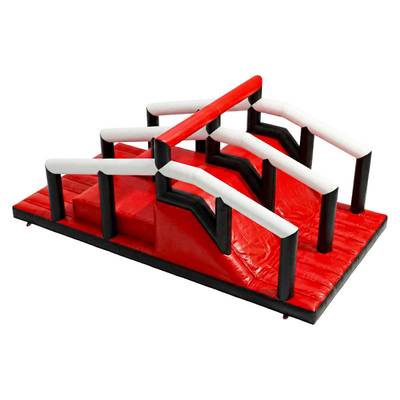 Надувное препятствие (модуль) для полосы препятствий «Красный Вихрь», 8×3×3 м