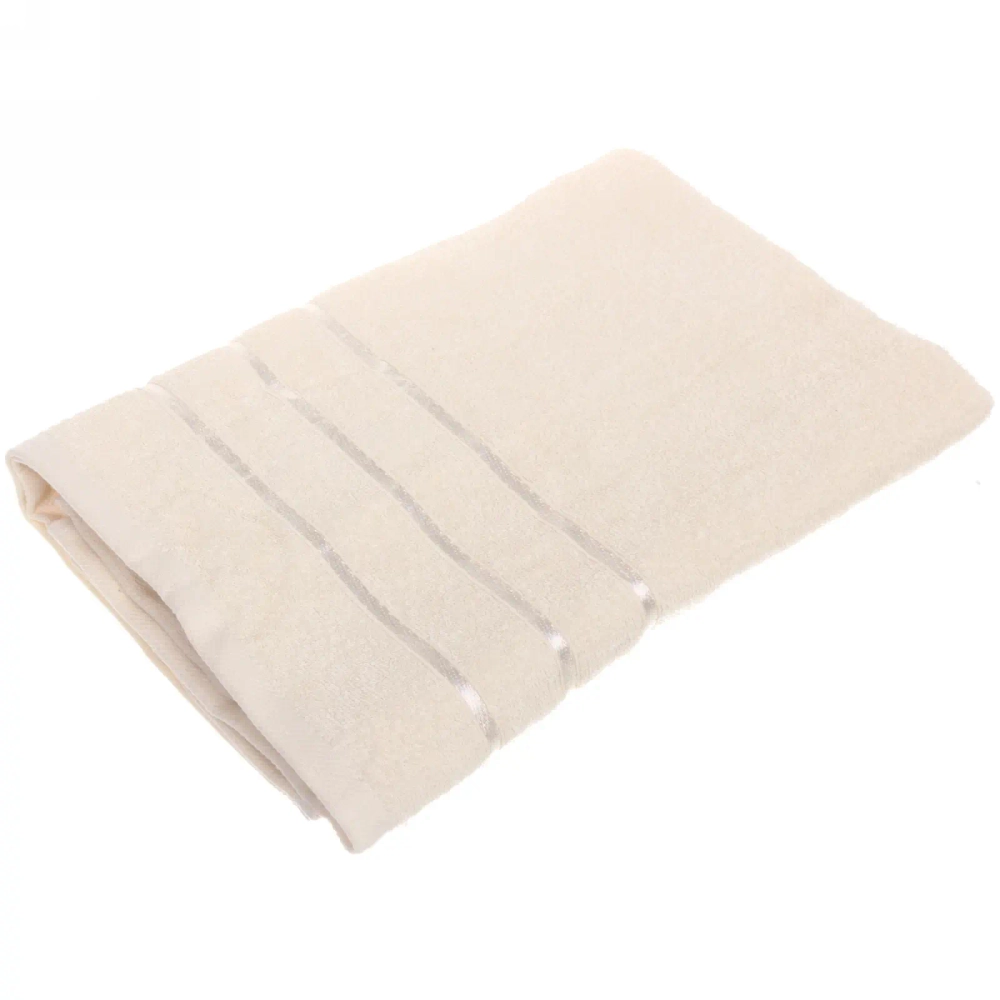 Полотенце махровое 70*140см «LUNA» цвет бежевый 01020 плотность 360гр/м2 с петелькой-подвесом