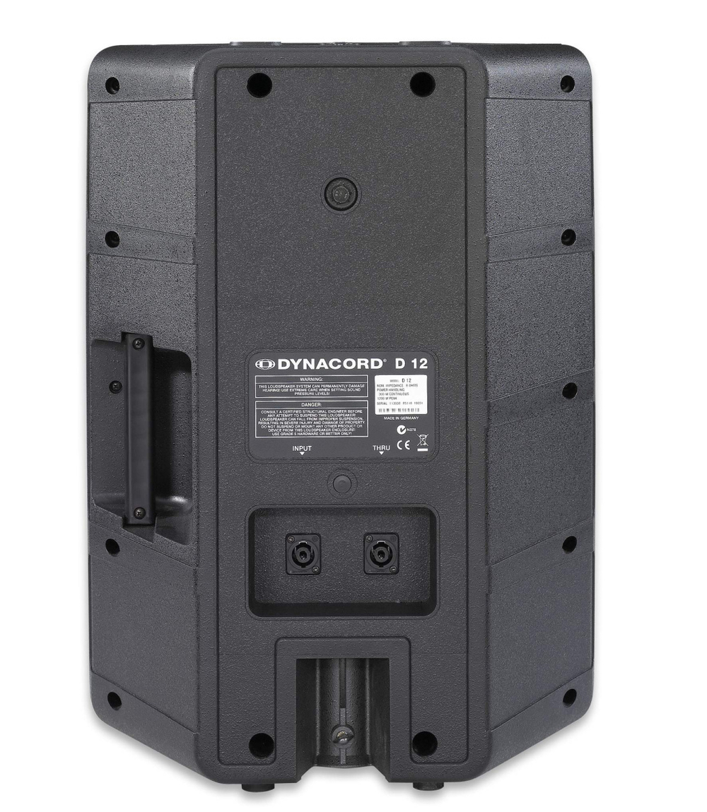 Dynacord D 12 пассивная АС, 2-полосная, 12', 8 Ом, 300Вт RMS / 1200Вт пик, макс. SPL - 129 дБ (пик), 70Гц-18кГц, цвет черный