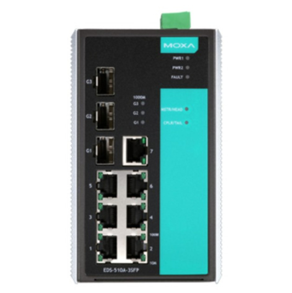 Коммутатор управляемый MOXA EDS-510A-3SFP-T