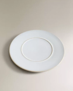 ZARA HOME ТАРЕЛКА С КАЙМОЙ, БЕЛЫЙ
