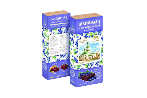 Мармелад 150 г Черносмородиновый в темном шоколаде "Православный" СЛАДАРТ.