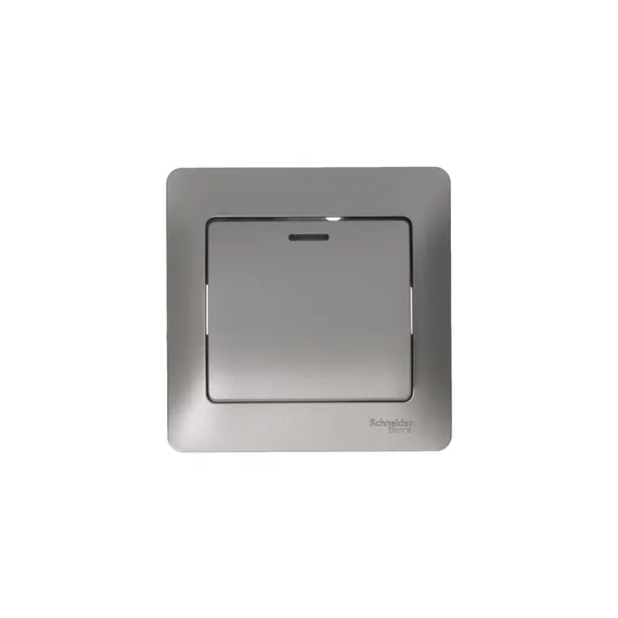 Переключатель проходной 1-кл. СП Glossa 10А IP20 (сх. 6а) 10AX с подсветкой механизм платина SE GSL001263