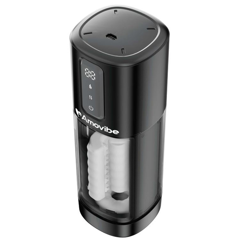 Вибромастурбатор 25см с функцией нагрева Amovibe Bliss Rubbing, Vibrating & Heating Masturbator