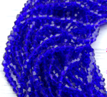 ББ019НН3 Хрустальные бусины "биконус", цвет: синий прозрачный, размер 3 мм, кол-во: 95-100 шт.
