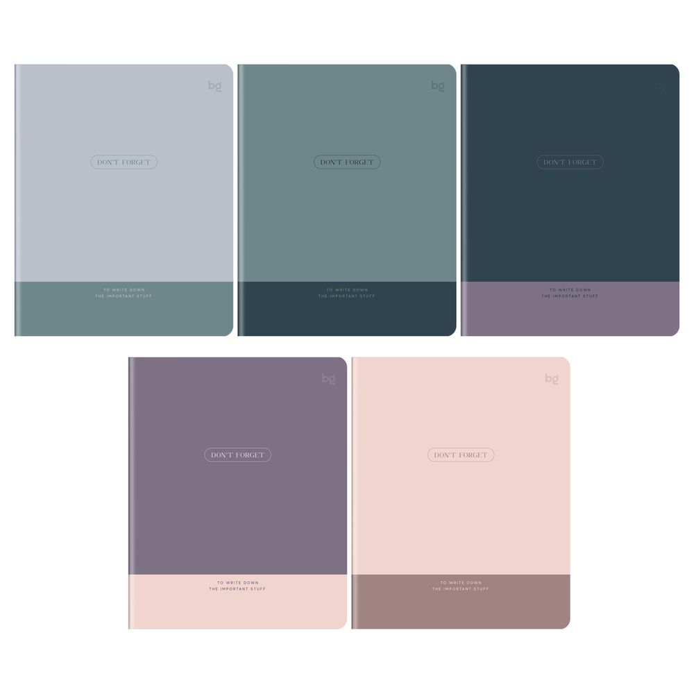 Тетрадь 96л, А5, клетка, BG Важные записи, soft-touch ламинация, в ассортименте