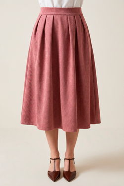 Юбка бохо вельветовая миди