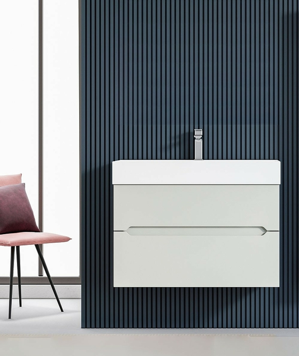 Тумба с раковиной Orka Malta 80 5001474 подвесная Кашемировая матовая