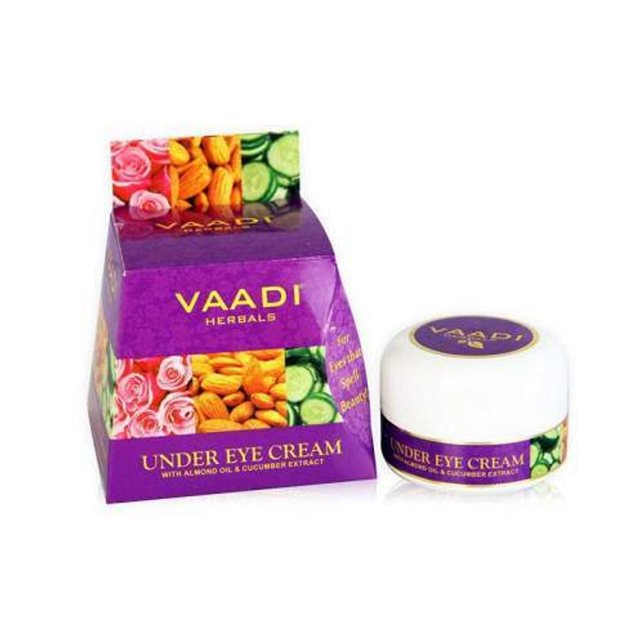 Крем для кожи вокруг глаз Vaadi Herbals с маслом миндаля и экстрактом огурца Under Eye Cream 30 г