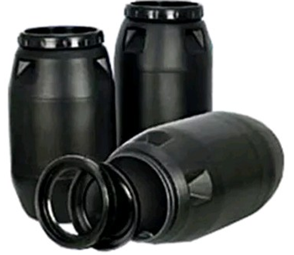 Бочка пластмассовая 260л. (2 сорт) черная, крышка